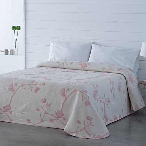 VIALMAN Leichte Tagesdecke Sofia 20 für Einzelbett, 90 cm, Tagesdecke für 90 cm, Tagesdecke, 180 x 270 cm, Rosa von VIALMAN