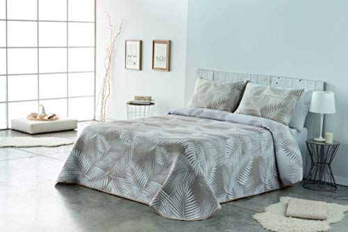 VIALMAN Bouti Sofia Quilt 30 Lichter für Einzelbett 90 cm | Bettbett 90 | Bettgröße 180x270 cm, Farbe Taupe von VIALMAN