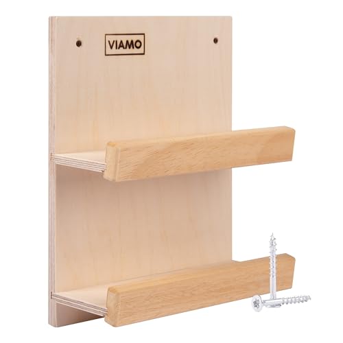 VIAMO® Sauna Brillenablage aus Holz inkl. Schrauben für Zwei Brillen von VIAMO