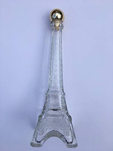 Vianaya Flasche Paris Eiffelturm aus transparentem Glas, hochwertig, mittelgroß, 20 cl, mit passendem Deckel von VIANAYA