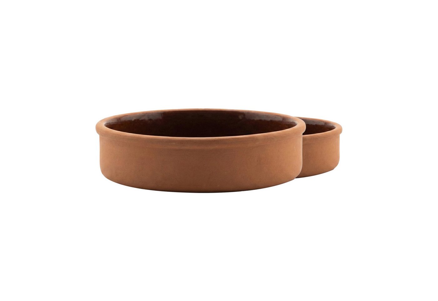 VIAPOT Schale RUMELI Tonschale 2er-Set, Terrakotta (Naturton), (2er-Set, 4-tlg), Große Natur-Tonschale, ideal für Ofengerichte und Sütlaç von VIAPOT