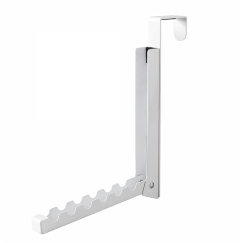 VIAV Design Faltbare Türhaken zum Wäscheaufhängen & Trocknen – Universell für Schlafzimmer, Schrank, Bad, Büro – Bohrfrei, für Türen ≤2,5cm – 1er Set Weiß von VIAV Design