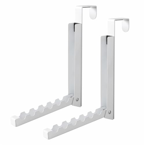 VIAV Design Faltbare Türhaken zum Wäscheaufhängen & Trocknen – Universell für Schlafzimmer, Schrank, Bad, Büro – Bohrfrei, für Türen ≤2,5cm – 2er Set Weiß von VIAV Design