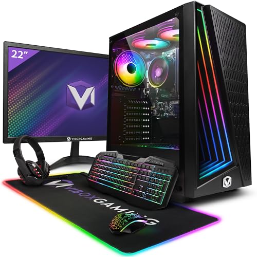 Vibox I-2 Gaming PC - 22" Monitor-Paket - Quad-Core AMD Ryzen 3200G Prozessor 4GHz - Radeon Vega 8-8GB RAM - 500GB NVMe M.2 SSD - Windows 11 - WiFi von Vibox