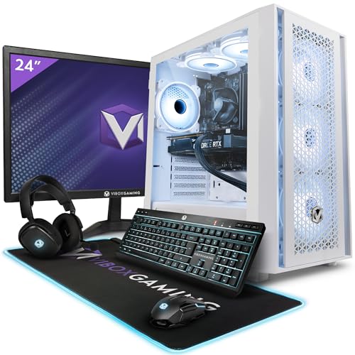 Vibox IV-120 PC Gamer - 24" Monitor Pack - 8 Core Intel i9 11900F Prozessor 4.9GHz - Nvidia RTX 4060 Ti 8Go - 16Go RAM - 240Go SSD - 1To Disque Dur - Windows 11 - WiFi von Vibox