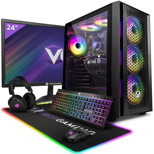 Vibox IV-56 Gaming PC - 24" Monitor-Paket - 8 Core Intel i9 11900F Prozessor - RTX 3060 OC 12GB Grafikkarte - 16GB RAM - 1TB NVMe M.2 SSD - Windows 11 - WiFi von Vibox