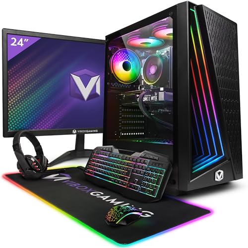 Vibox V-116 Gaming-PC - 24" Monitor-Paket - AMD Ryzen 5 4500 Processeur 4.1GHz - RTX 4060 OC 8GB Grafikkarte - 16GB RAM - 1TB SSD - 600W PSU - Windows 11 - WiFi von Vibox