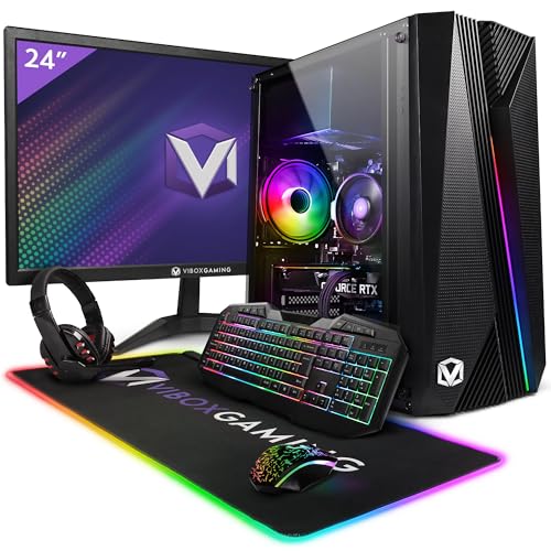 Vibox V-126 PC Gamer - 24" Monitor Pack - AMD Ryzen 5 4500 Prozessor 4.1GHz - Nvidia RTX 4060 Ti 8Go - 16Go RAM - 480Go SSD - Windows 11 - WiFi von Vibox