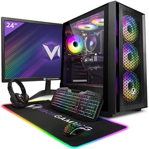 Vibox V-2 Gaming-PC - 24" Monitor-Paket - AMD Ryzen 5 4500 Processeur 4.1GHz - GTX 1650 4GB Grafikkarte - 16GB RAM - 480GB SSD - Windows 11 - WiFi von Vibox