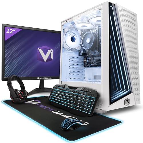 Vibox VI-26 Gaming PC - 22 Monitor-Paket - Quad Core AMD Ryzen 3200G Prozessor - Radeon Vega 8 Grafikkarte - 8GB RAM - 1TB SSD - Windows 11 - WiFi von Vibox