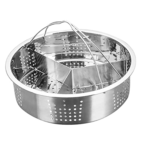 1Satz Dampfgarer Einsatz aus Dampfkorb mit Trivet Doppelgriffen zum Einfachen und Sicheren Dämpfen von Lebensmitteln Töpfen von VICASKY