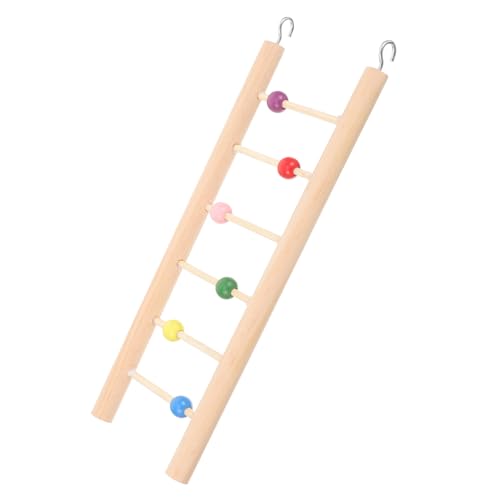 Hölzerne Papageienleiterspielzeug Lange Kletterleiter Stabilem Holz für Wellensittiche Nymphensittiche und Kleine Sicheres Kauen von VICASKY
