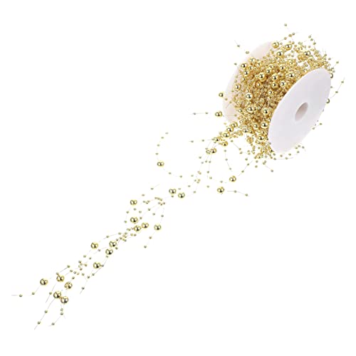 VICASKY 1 Rolle Vase Perlenkette Ornamente glänzend perlmuttartig Weihnachtsdekoration Hochzeitsdeko plastiktisch Flower vase vases füller Perlen Handwerk Perlen Perlendekor Golden VICASKY 1 Rolle Vase Perlenkette Ornamente glänzend perlmuttartig Weihnachtsdekoration Hochzeitsdeko plastiktisch Flower vase vases füller Perlen Handwerk Perlen Perlendekor Golden von VICASKY