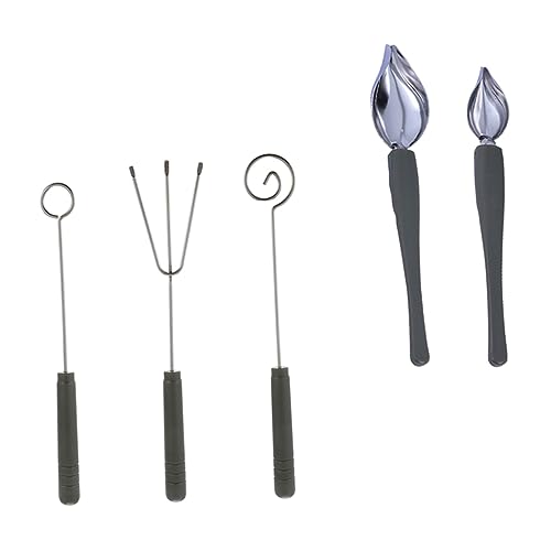 VICASKY 1 Satz Dekorationslöffel Set Teiliges Küchenset für Schokoladendips und Präsentation Saucenlöffel und Schokoladentools Ergonomischer Griff Leicht zu Reinigen für Desserts und von VICASKY