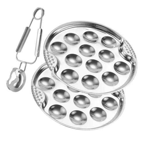 VICASKY 1 Satz Escargot Backform Set Schnecken Servierteller für mit Speziellen Vertiefungen zur Vermeidung von Rutschen Einfach zu Reinigen für Festliche Anlässe von VICASKY