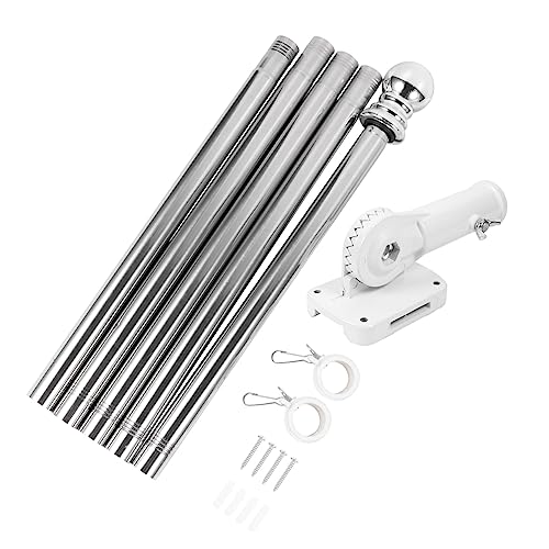VICASKY 1 Satz Fahnenmast Set mit Wandhalterung und Drehbarem Flaggenmast Verstellbarer Fahnenmast mit Stabiler Bodenplatte für Garten und Außenbereiche VICASKY 1 Satz Fahnenmast Set mit Wandhalterung und Drehbarem Flaggenmast Verstellbarer Fahnenmast mit Stabiler Bodenplatte für Garten und Außenbereiche von VICASKY