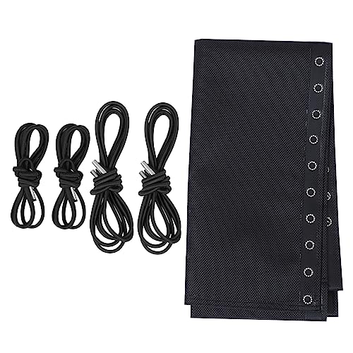 VICASKY 1 Satz Faltbare Liegestuhl Bezug mit Elastischen Seilen Reparaturset für Gartenliege und Relaxliege Schwarz Hochwertiges Zubehör für Outdoor Stühle Langlebig und Bequem von VICASKY
