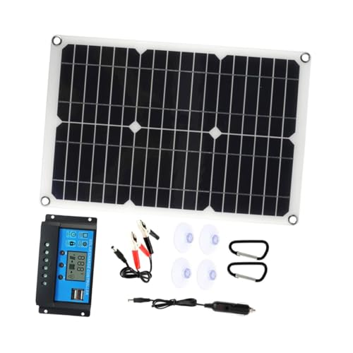 VICASKY 1 Satz Multifunktionales Dc Solarpanel mit Dual USB und Solarladeregler Tragbarer Wasserdichter Notfall Solar Ladegerät für Wohnmobile und Gartenhäuser VICASKY 1 Satz Multifunktionales Dc Solarpanel mit Dual USB und Solarladeregler Tragbarer Wasserdichter Notfall Solar Ladegerät für Wohnmobile und Gartenhäuser von VICASKY