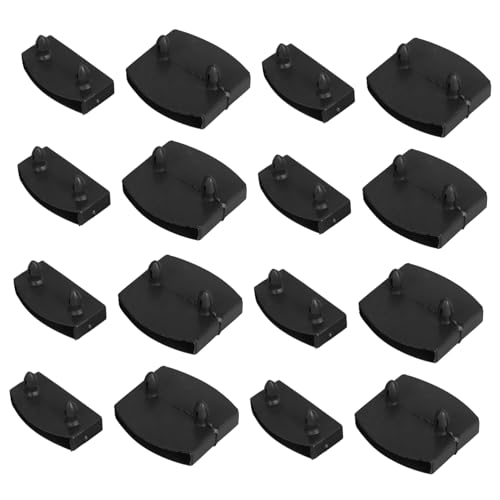 VICASKY 1 Set Möbelzubehör Bettlatten Ersatz Twin Dorm Einzelbettrahmen Halter Seitenlattenhalterung Halter Kappe Endbett Basis Lattenrost Bettlattenhalter Aus Kunststoff Schwarz von VICASKY