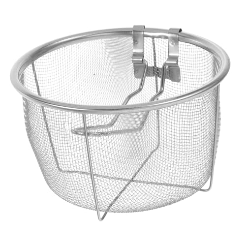 VICASKY 1 Stück Faltbarer Frittierkorb Runder Kochsieb mit Ergonomischem Griff zum Frittieren von Pommes Snacks und Spülmaschinenfest von VICASKY