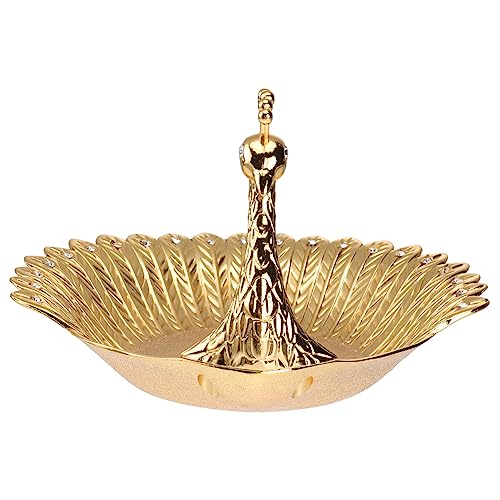 VICASKY 1 Stück Goldenes Fruchtschale Dekorativ Tablett Gericht Obstschale Halter Obstkorb Modern Snack Obstplatte Zinklegierung Wiederverwendbar von VICASKY