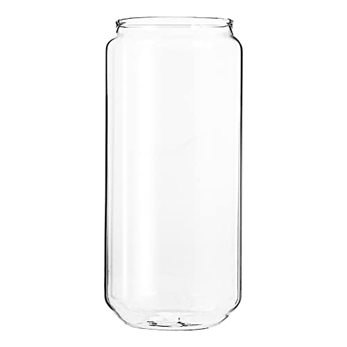 VICASKY 1 Stück Hitzebeständiger Glasbecher Transparent für Getränke Wie Tee Kaffee und Saft Pflegeleicht und Design für Zuhause und Unterwegs von VICASKY