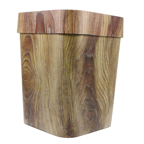 VICASKY 1 Stück Retro Kreativer Mülleimer aus Imitiertem Holz für Wohnzimmer Schlafzimmer Küche Quadratischer Abfalleimer mit Volumen Umweltfreundliches Material Design Stilvolle VICASKY 1 Stück Retro Kreativer Mülleimer aus Imitiertem Holz für Wohnzimmer Schlafzimmer Küche Quadratischer Abfalleimer mit Volumen Umweltfreundliches Material Design Stilvolle von VICASKY