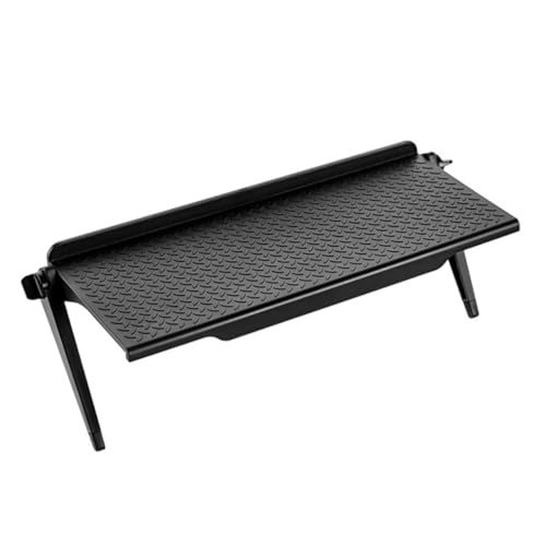 VICASKY 1 Stück Tv Regal Schwarz Einstellbares Aufbewahrungsregal für Fernseher und Monitore Multifunktionale Ablage für Spielkonsole Router und Smartphone für Zuhause und Büro von VICASKY