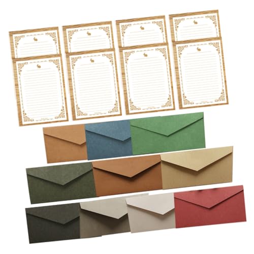 VICASKY 10 Sätze Teiliges Bunte Briefumschläge mit Hochwertigem Schreibpapier Kleine Fotoumschläge für Einladungskarten Grußkarten Geldumschläge Stabile Papierhüllen für Private und VICASKY 10 Sätze Teiliges Bunte Briefumschläge mit Hochwertigem Schreibpapier Kleine Fotoumschläge für Einladungskarten Grußkarten Geldumschläge Stabile Papierhüllen für Private und von VICASKY