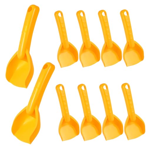 VICASKY 10 Stk. Teiliges Strandspielzeug Bunte Sandschaufeln aus Robustem Kunststoff Kleine Sandlöffel für Jungen Mädchen Outdoor Sandkasten Strandspaß von VICASKY