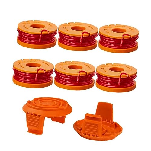 VICASKY 10 Stück Nylon Trimmerkopf Mähseil Spulen mit Deckeln Kompatibel mit Worx Robuste und Flexible Ersatzschnur für Rasenmäher und Trimmer VICASKY 10 Stück Nylon Trimmerkopf Mähseil Spulen mit Deckeln Kompatibel mit Worx Robuste und Flexible Ersatzschnur für Rasenmäher und Trimmer von VICASKY