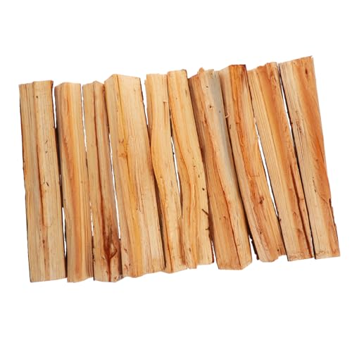 VICASKY 10 Stück Teiliges Dekorative Kaminholzstücke aus Echtem Holz Rustikale Indoor Deko mit Natürlichem Flammeneffekt Gemütliche Wohnzimmerschmuck für Gas und Elektrokamine von VICASKY