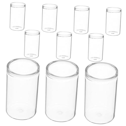 VICASKY 10 Stück Teiliges Mini Glasvasen Transparent für Sukkulenten Mikrolandschaften Kleine Reagenzglasflaschen aus Robustem Glas als Tischdeko und Hydroponik Behälter für Zimmerpflanzen von VICASKY
