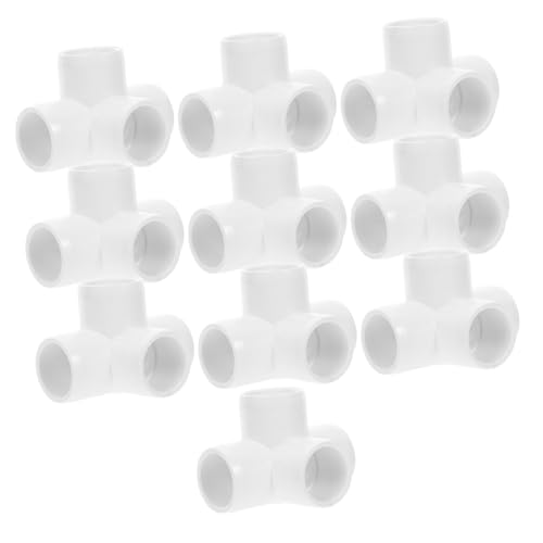 VICASKY 10 Stück Teiliges PVC Rohrverbinder Verstellbare Eckverbinder für Möbel und Gartengestelle Einfache Installation Vielseitig für DIY und Stützstrukturen von VICASKY