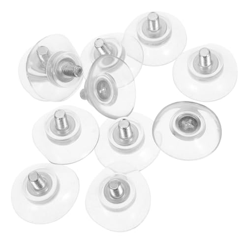 VICASKY 10 Stück Teiliges PVC Saugnapf mit Schrauben und Muttern Transparente Sauger mit Antirutsch und Antikipp Schutz Robustes Befestigungssystem für Glasregale Schränke Fenster Bad und VICASKY 10 Stück Teiliges PVC Saugnapf mit Schrauben und Muttern Transparente Sauger mit Antirutsch und Antikipp Schutz Robustes Befestigungssystem für Glasregale Schränke Fenster Bad und von VICASKY