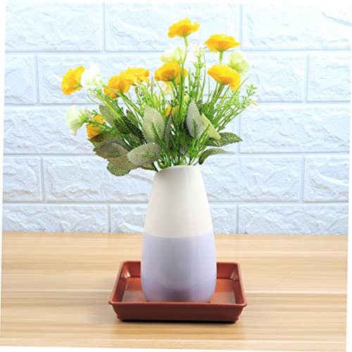 VICASKY 10 Stück Teiliges Quadratische Pflanzuntersetzer Hitzebeständigem Kunststoff Robustes Blumenschalen Tablett für Garten und Haushalt Passend für Blumentöpfe mit Innendurchmesser von VICASKY