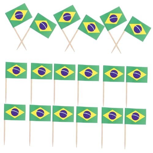 VICASKY 100 Stück Brasilien Nationalflagge Cocktailspieße aus Bunte Party und Dessert Deko Vielseitige Zahnstocher für Vorspeisen Cupcake und Obstplatten Topper für Themen und VICASKY 100 Stück Brasilien Nationalflagge Cocktailspieße aus Bunte Party und Dessert Deko Vielseitige Zahnstocher für Vorspeisen Cupcake und Obstplatten Topper für Themen und von VICASKY