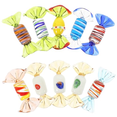 VICASKY 10stücke Glasbonbons Ornament Kreative Glasbonbons Bonbons Ornament Glas Basteldekor Festival Dekoration Für Zuhause Und Partys VICASKY 10stücke Glasbonbons Ornament Kreative Glasbonbons Bonbons Ornament Glas Basteldekor Festival Dekoration Für Zuhause Und Partys von VICASKY