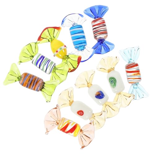 VICASKY 10Stücke Kreative Süßigkeiten Dekoration Hochborosilikat Bonbon Ornament für Tisch Wohnzimmer Schlafzimmer und für Festtags und Partydekoration von VICASKY