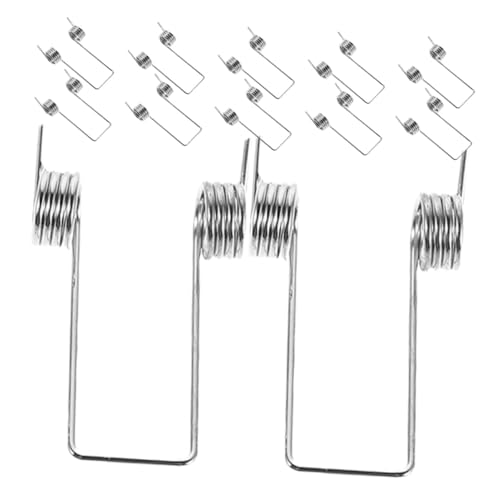 VICASKY 12 Stück Papierkorb Torsionsfeder Mülleimerdeckel Mülleimer Torsionsfeder Ersatz Tonnendeckel Deckelscharnierfeder Klein Silber von VICASKY