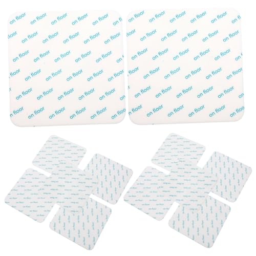 VICASKY 12 Stück Teiliges Anti Teppichunterlagen PU Waschbare Teppichkleber für Hartholzböden rutschfeste Teppichpads für Wohnbereiche und Treppen Wiederverwendbar Weiß von VICASKY