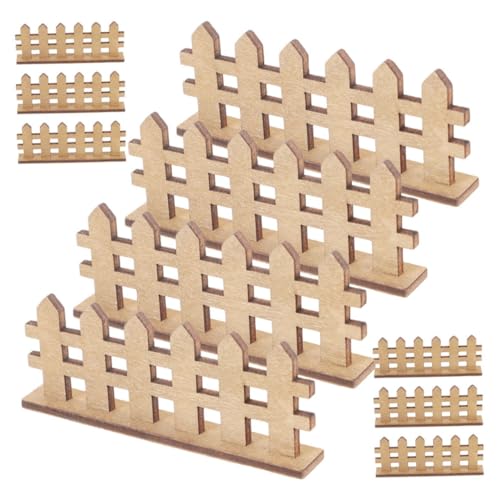 VICASKY 12 Stück Teiliges Miniatur Holzzaun Wetterfester Miniatur Zaun für Puppenhaus Diy Holzpicket Gartenornament Dekorative Miniaturbegrenzung für Mikro Landschaft und VICASKY 12 Stück Teiliges Miniatur Holzzaun Wetterfester Miniatur Zaun für Puppenhaus Diy Holzpicket Gartenornament Dekorative Miniaturbegrenzung für Mikro Landschaft und von VICASKY