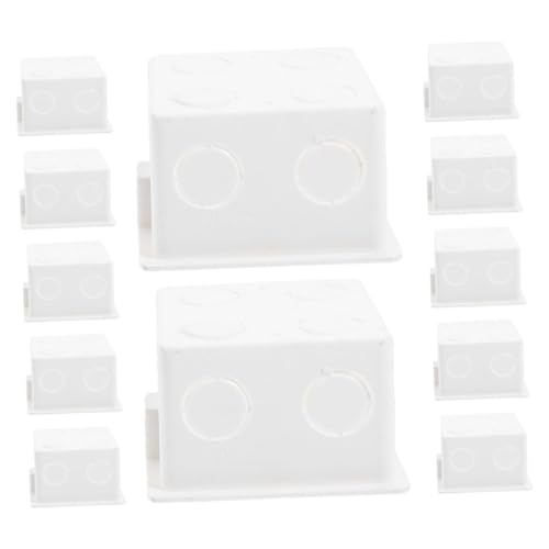 VICASKY 12 Stück Teiliges PVC Unterputz Elektroinstallationsdose Robuste Wasserdichte Abzweigdose Einfache Montage Verdeckte Wandsteckdosenbox für Heimwerker und Elektroinstallationen VICASKY 12 Stück Teiliges PVC Unterputz Elektroinstallationsdose Robuste Wasserdichte Abzweigdose Einfache Montage Verdeckte Wandsteckdosenbox für Heimwerker und Elektroinstallationen von VICASKY