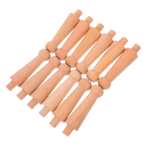 VICASKY 12 Stück Teiliges Unbemalter Baluster Spindeln Präzise Gedreht Robuste Europäische Säulen mit Filigraner Holzschnitzerei Dekorativ für Möbel Weinregal Garderobe Wohn und Esszimmer von VICASKY