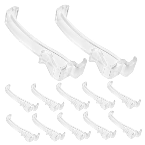 VICASKY 12 Stück Vorhangclips Strapazierfähige Transparente Jalousie Clips für Fensterdekoration Geeignet für Fenstervorhänge und Jalousien von VICASKY