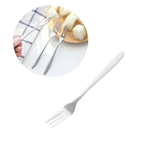 VICASKY 12Stücke Obstgabeln Langlebige Dessertgabeln mit Langem Griff für Kuchen Früchte und Beefsteak Wiederverwendbar und Leicht zu Reinigen für Picknick von VICASKY