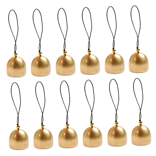 VICASKY 12stücke Metallglocken Vintage DIY Hängende Seil Glocken Weihnachten Baum Dekor Glocken Für Wand Fenster Tür Weihnachtsbaumgirlande Tisch Regal Weihnachtsschmuck von VICASKY