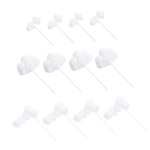 VICASKY 12Stücke Wolkenform Dessert Topper für Geburtstagstorte Weiße Kuchendekorationen für Themenpartys und Festliche Anlässe für Fröhliche VICASKY 12Stücke Wolkenform Dessert Topper für Geburtstagstorte Weiße Kuchendekorationen für Themenpartys und Festliche Anlässe für Fröhliche von VICASKY