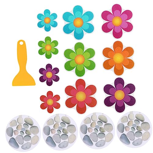 VICASKY 14 Stück Teiliges Rutsch Sticker für Badewanne und Dusche rutschfeste Badezimmeraufkleber mit Blumen und Steinmuster Selbstklebend Wasserfest Sicher für Küche und Poolbereiche VICASKY 14 Stück Teiliges Rutsch Sticker für Badewanne und Dusche rutschfeste Badezimmeraufkleber mit Blumen und Steinmuster Selbstklebend Wasserfest Sicher für Küche und Poolbereiche von VICASKY