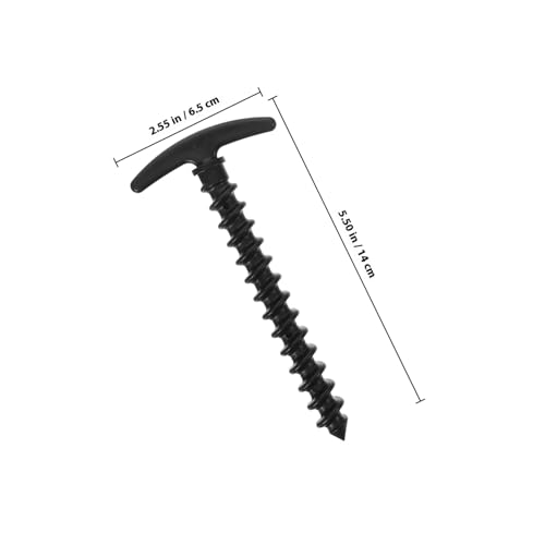 VICASKY 15 Stück Teiliges Kunststoff Zeltpflöcke Robuste Schwere Zeltheringe mit Schraubgewinde Windfeste Erdanker für Camping Strand Garten Zelte Pavillons und Planen Schwarz von VICASKY